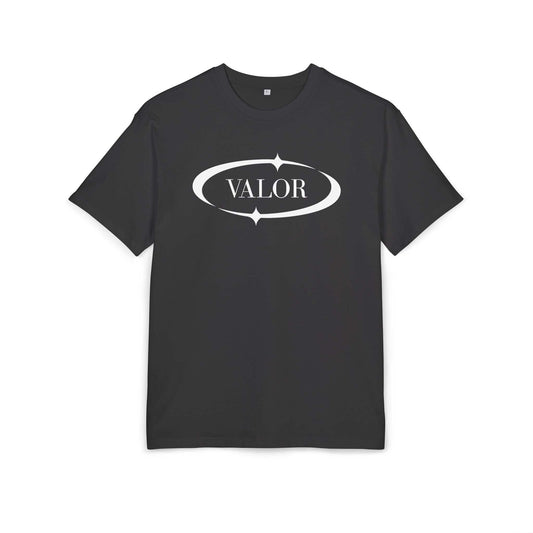 T-shirt noir VALOR – Eclipse avec logo ovale lumineux, coton premium confortable et coupe moderne