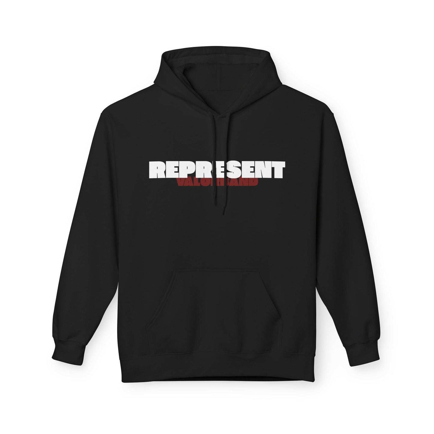 hoodies VALOR – Represent noir a capuche de face