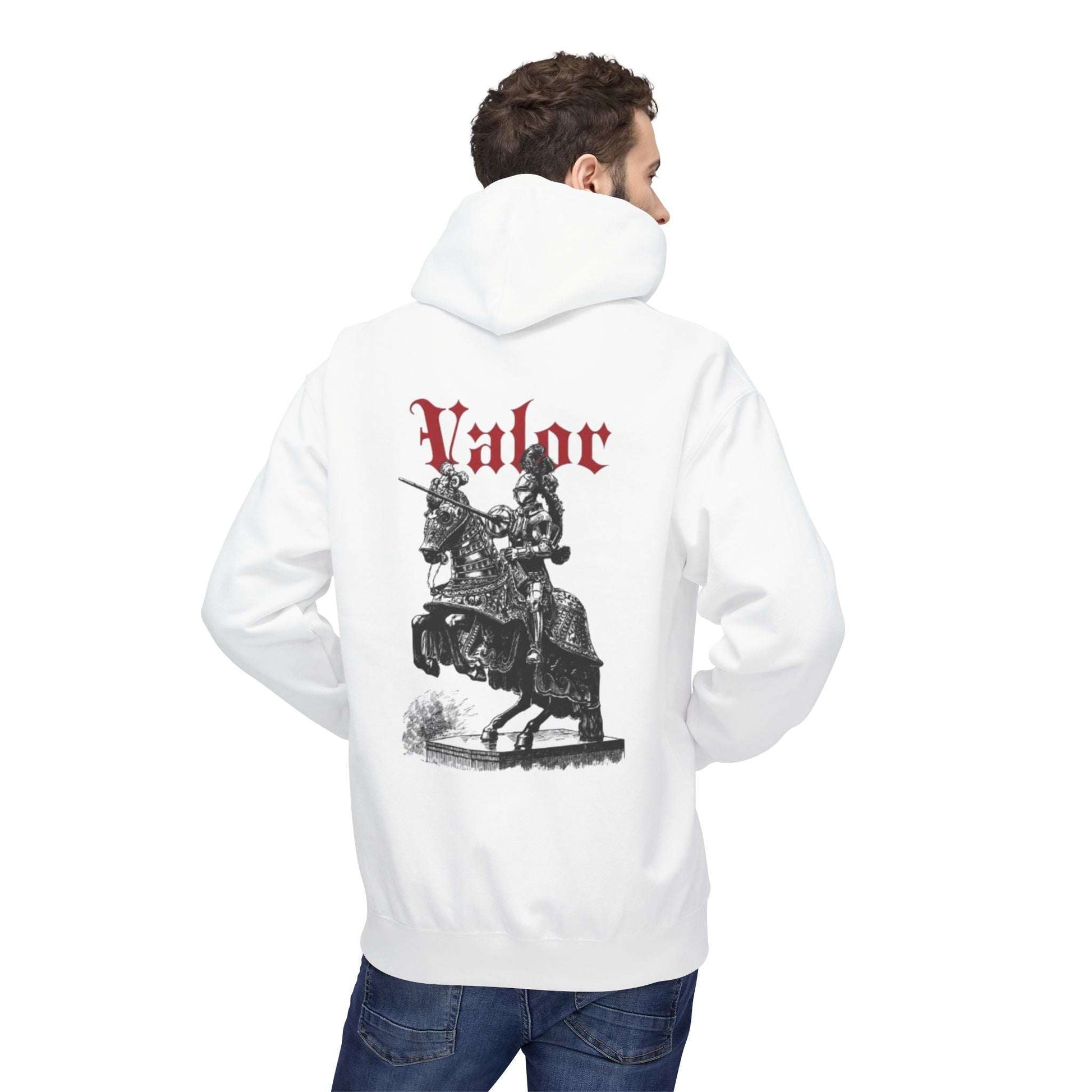 Pull VALOR – Knight blanc porter par un sportif