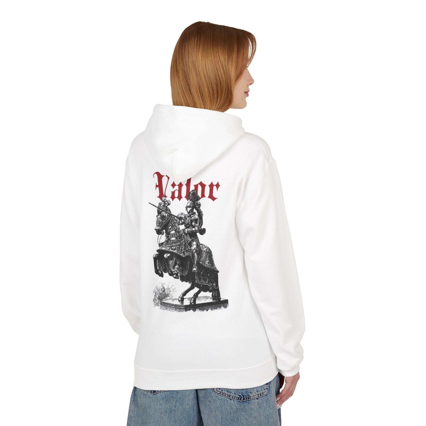 Pull VALOR – Knight blanc porter par un sportif