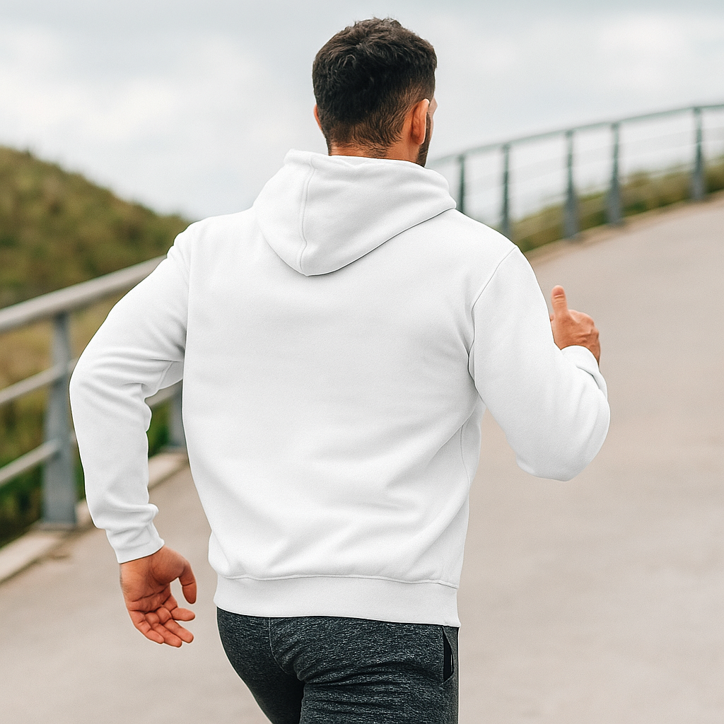 Pull a capuche VALOR – Essential Drop blanc