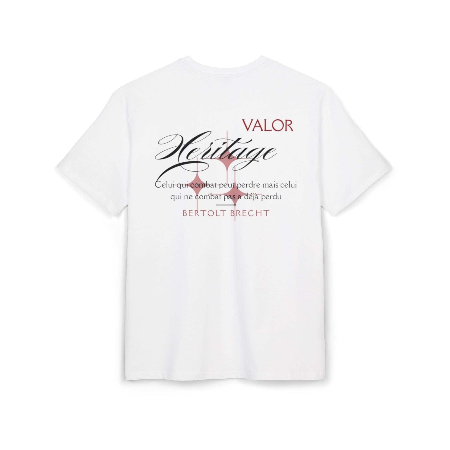 tee shirt oversize VALOR – Héritage blanc de dos
