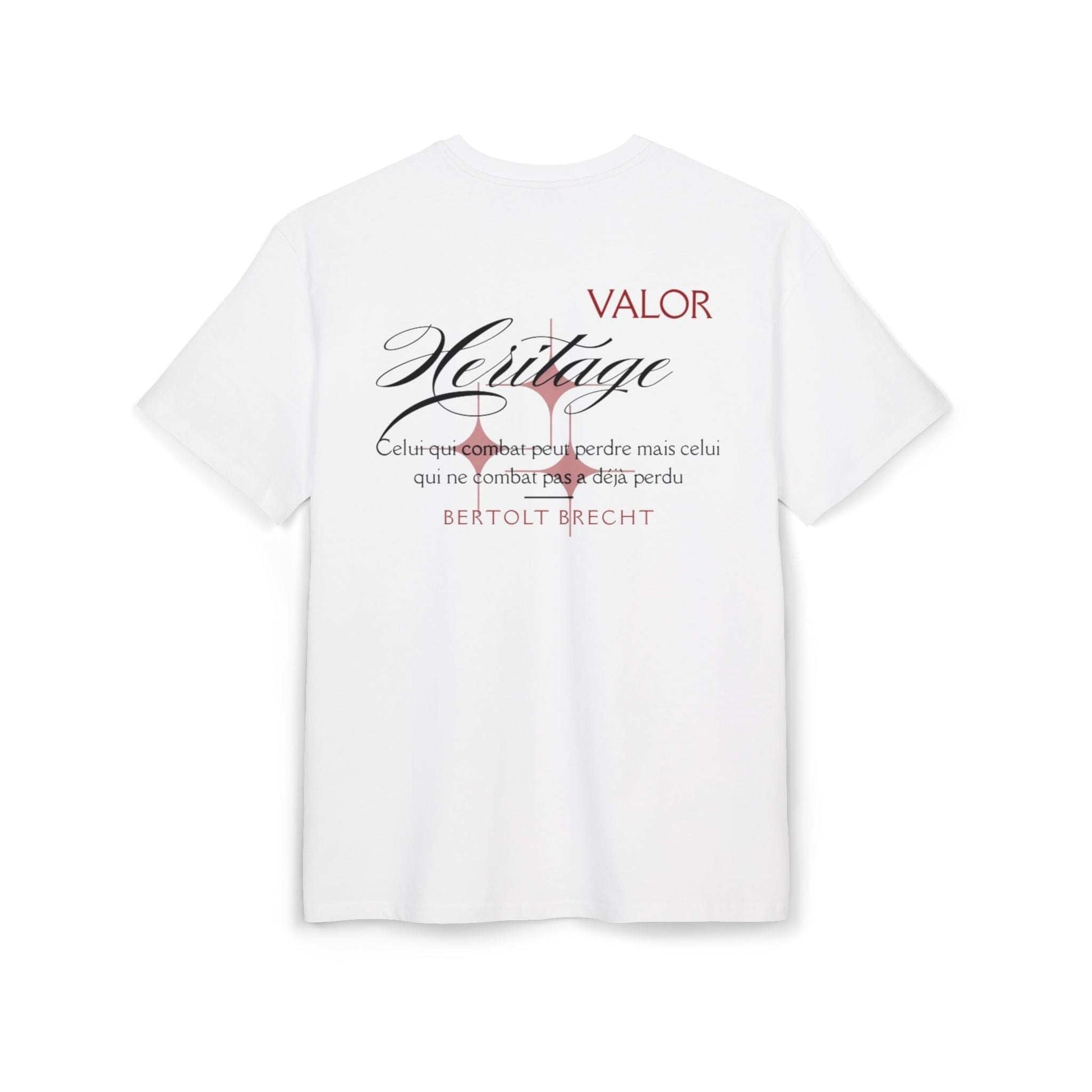 tee shirt oversize VALOR – Héritage blanc de dos