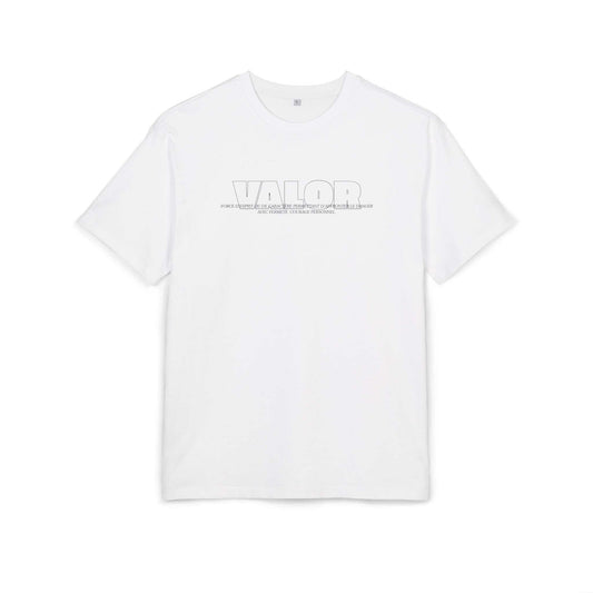 Tee shirt oversize VALOR – Esprit de Fer blanc de face