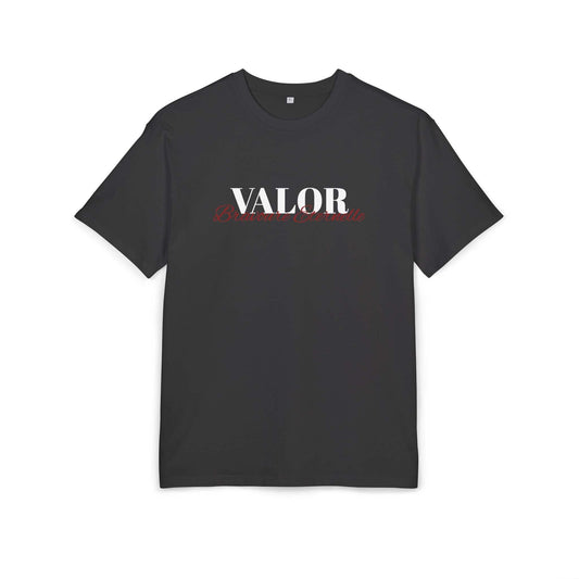 Tee shirt oversize VALOR – Bravoure Éternelle noir de face