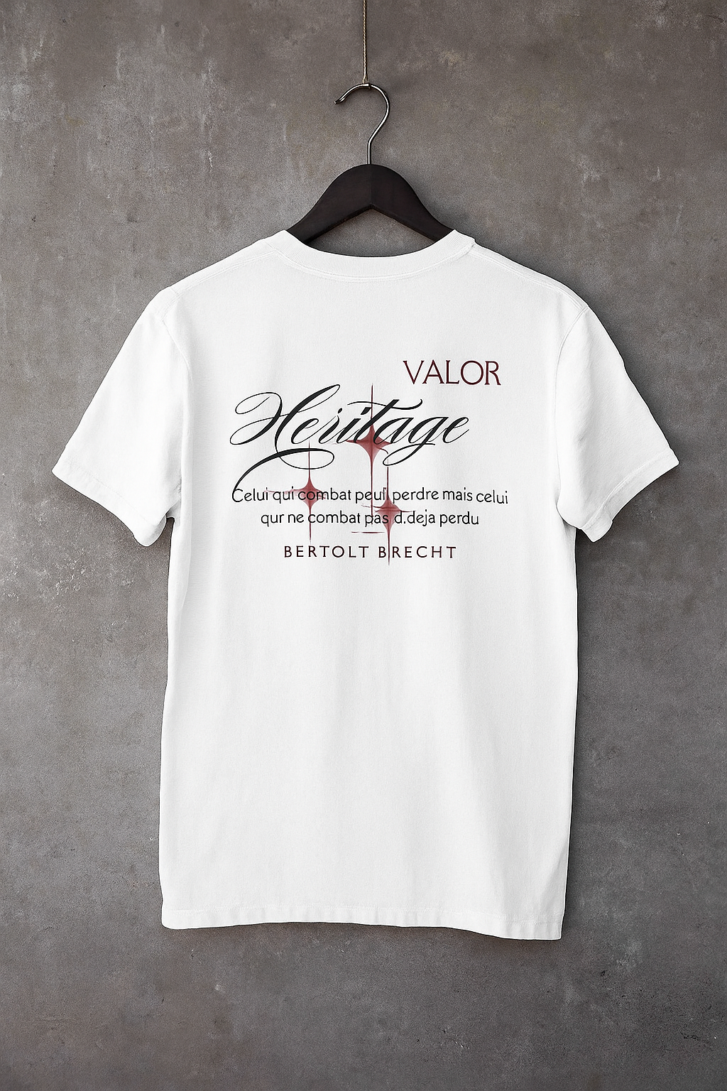 tee shirt oversize VALOR – Héritage blanc