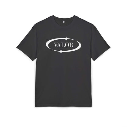 T-shirt noir VALOR – Eclipse avec logo ovale lumineux, coton premium confortable et coupe moderne