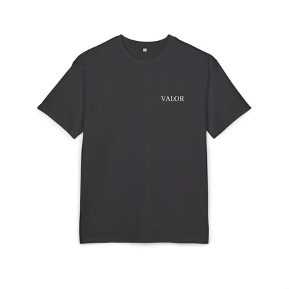 Tee shirt oversize VALOR – Le Poids du Monde noir de face