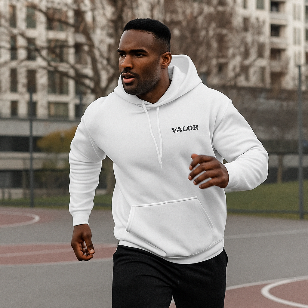 Pull a capuche VALOR – Boxing Spirit blanc 