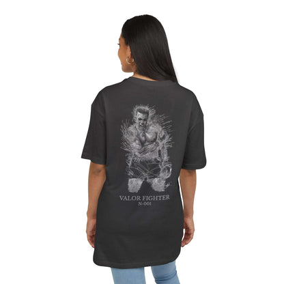 Tee shirt oversize VALOR - Fighting Spirit noir porter sur un sportif