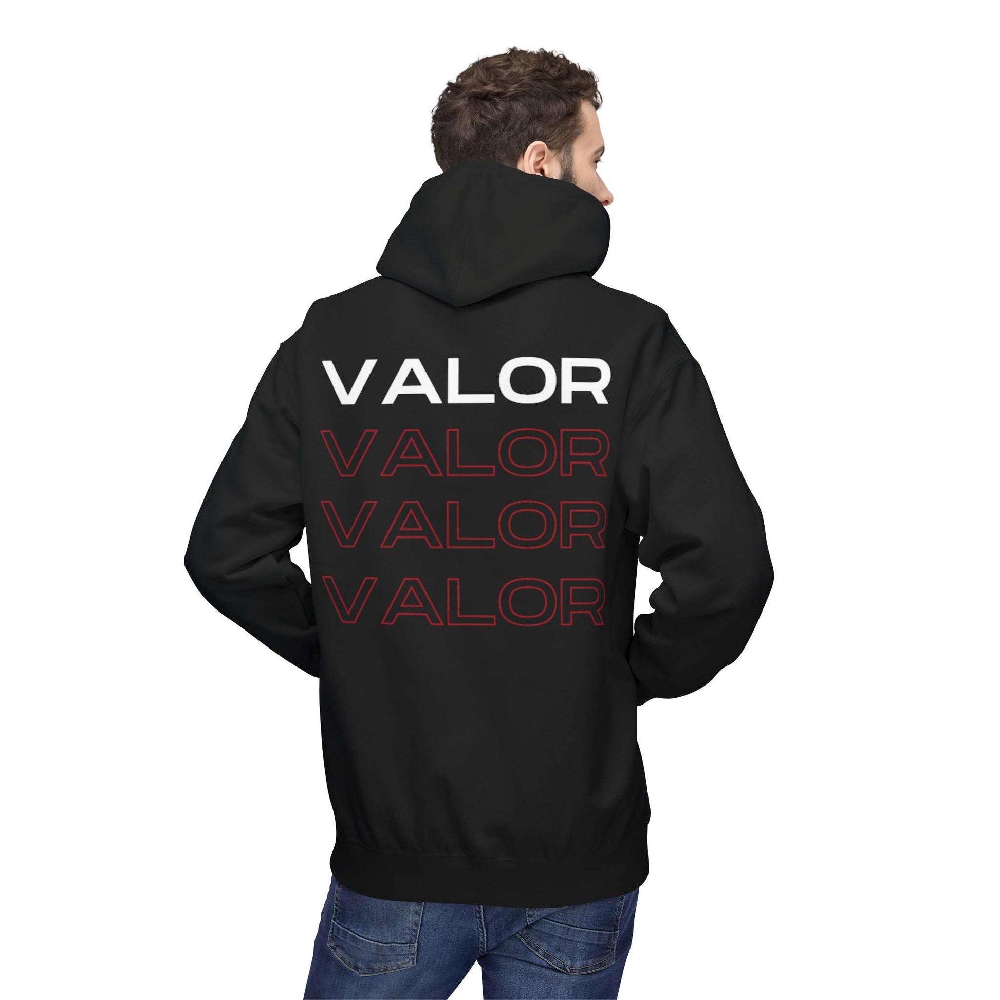 Sweat a capuche VALOR – Street Repeat porter par un sportif