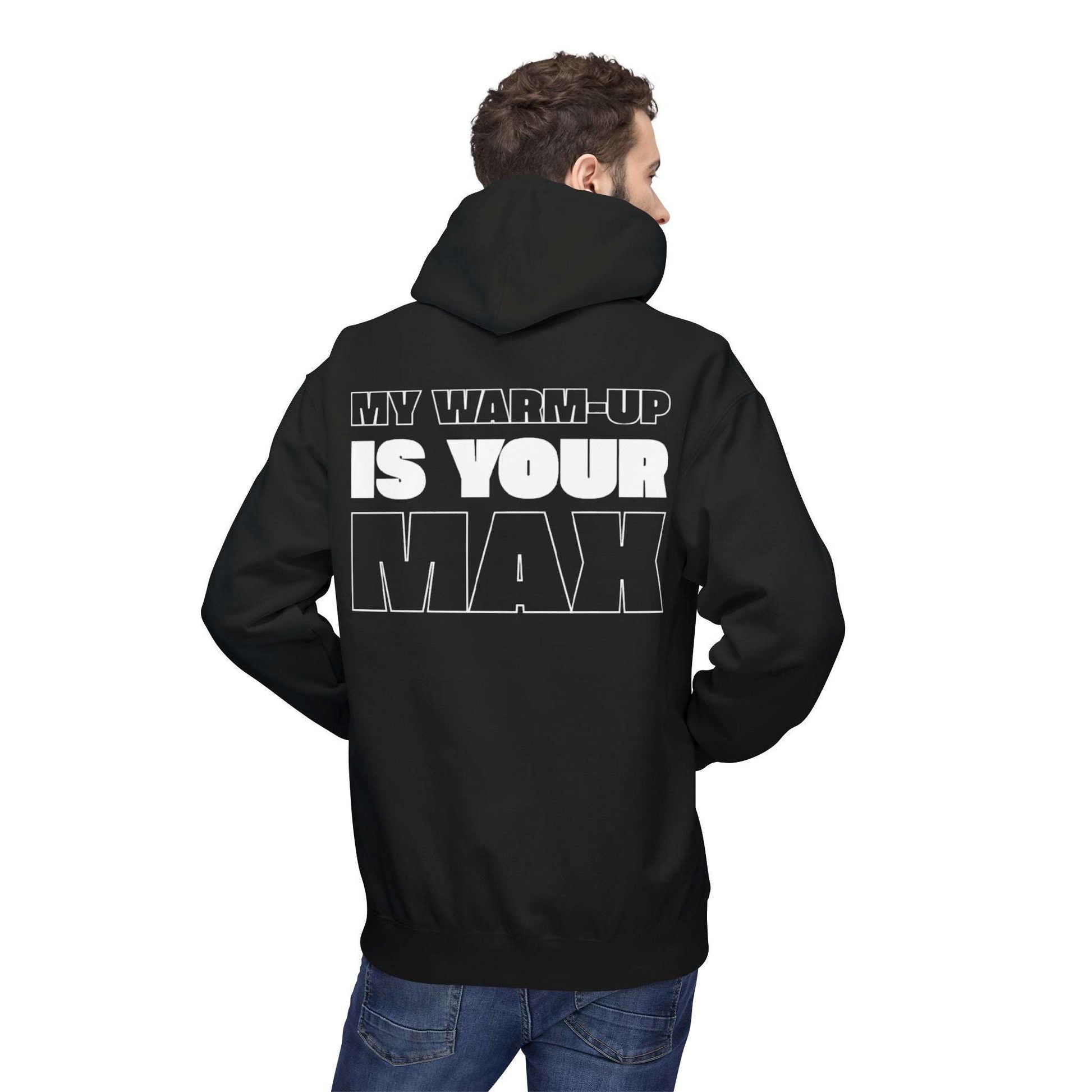 Hoodie noir VALOR porté par un athlète