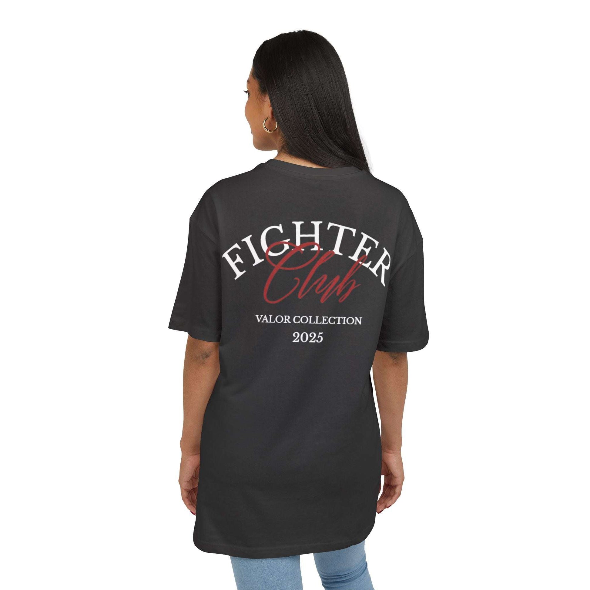 Tee shirt oversize VALOR - Fighter Club noir porter par un sportif