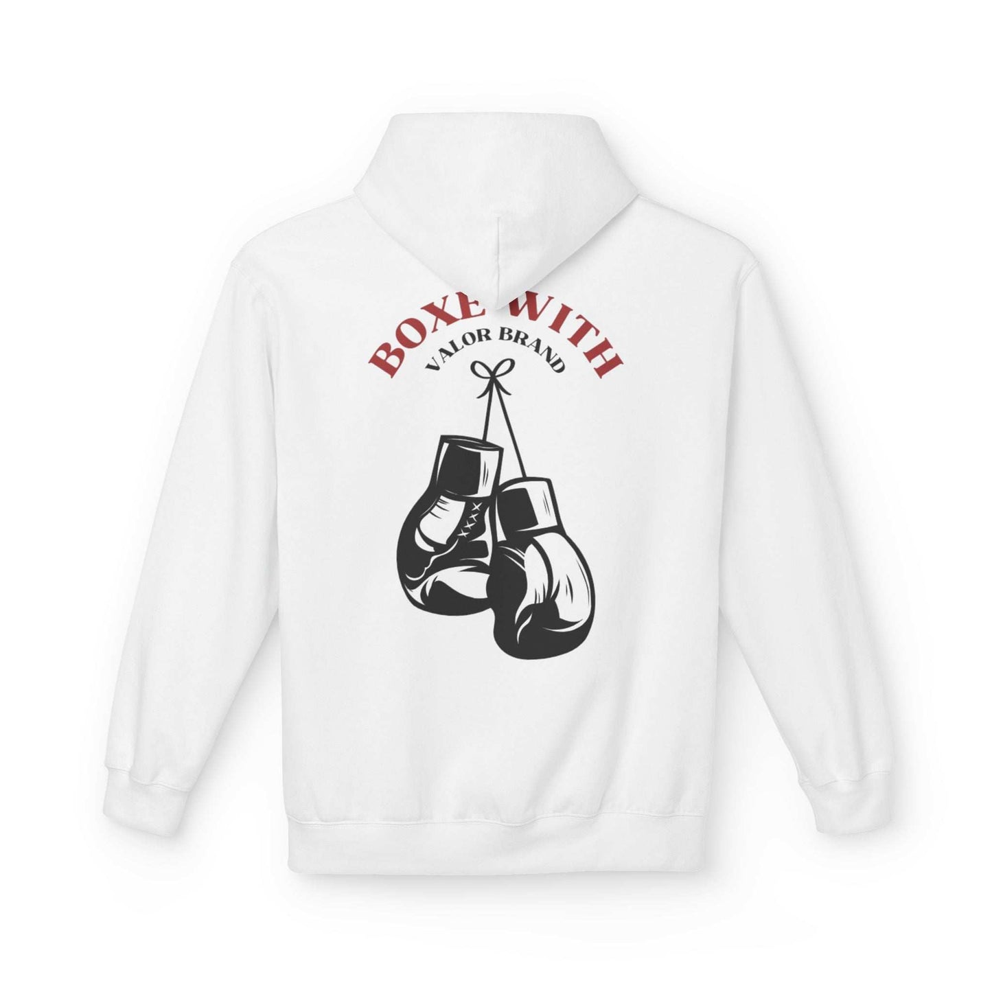 Pull a capuche VALOR – Boxing Spirit blanc de dos