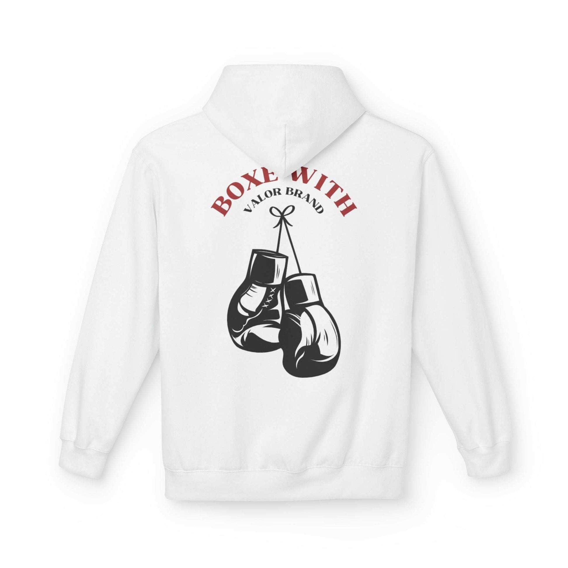 Pull a capuche VALOR – Boxing Spirit blanc de dos