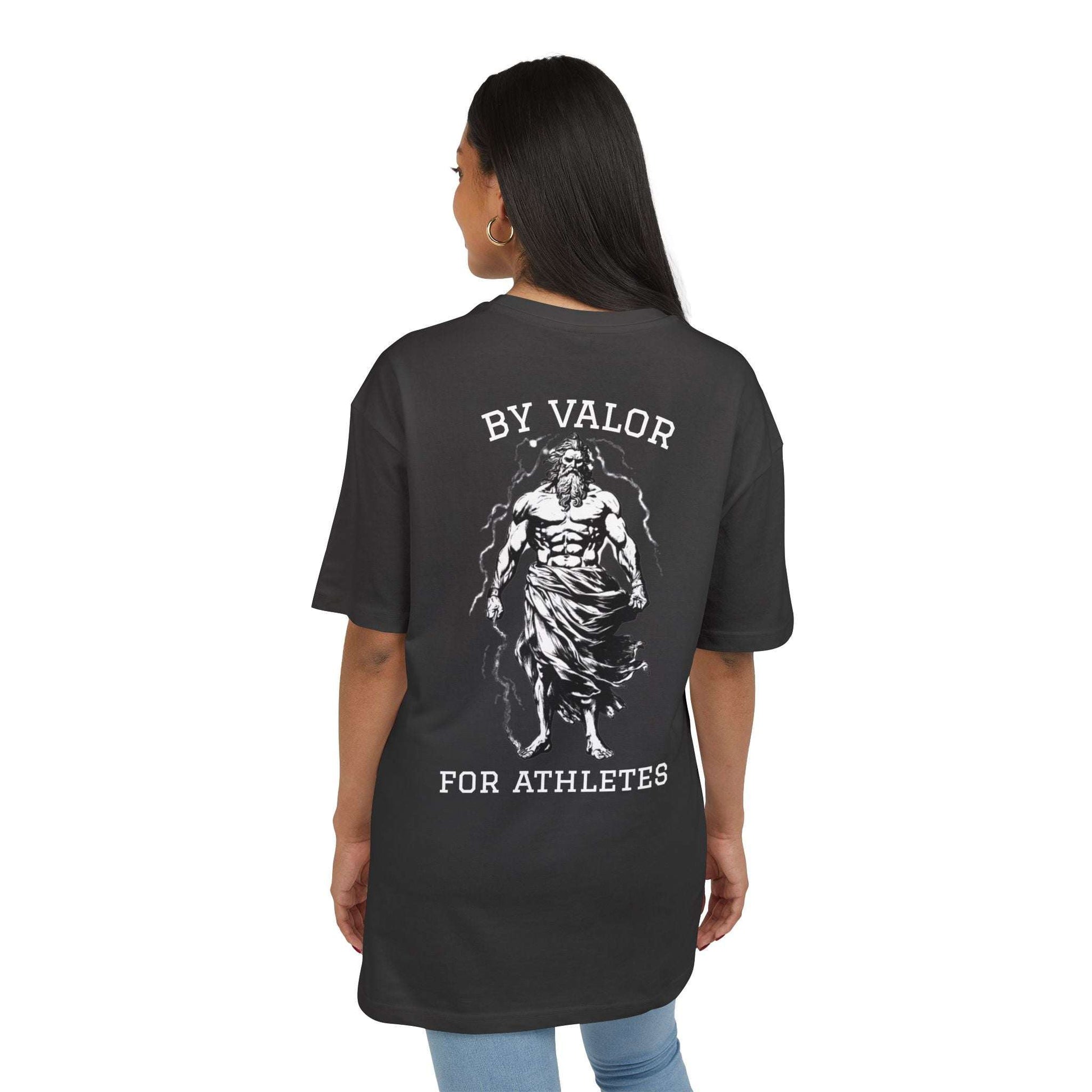Tee shirt oversize noir VALOR – Pour les Athlètes porter par un sportif