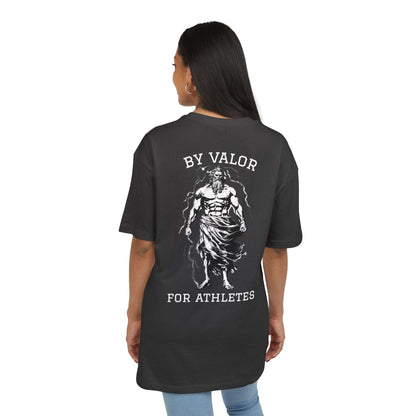Tee shirt oversize noir VALOR – Pour les Athlètes porter par un sportif
