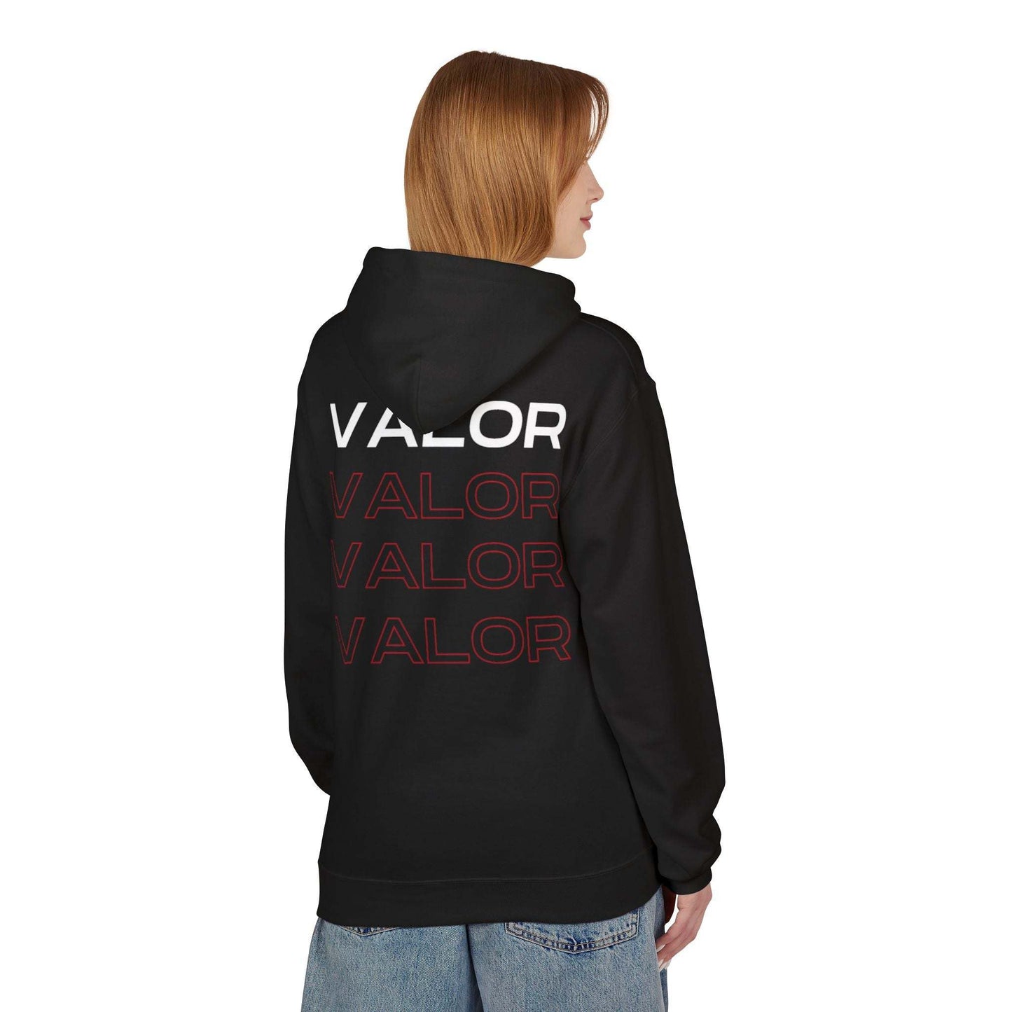 Sweat a capuche VALOR – Street Repeat porter par un sportif