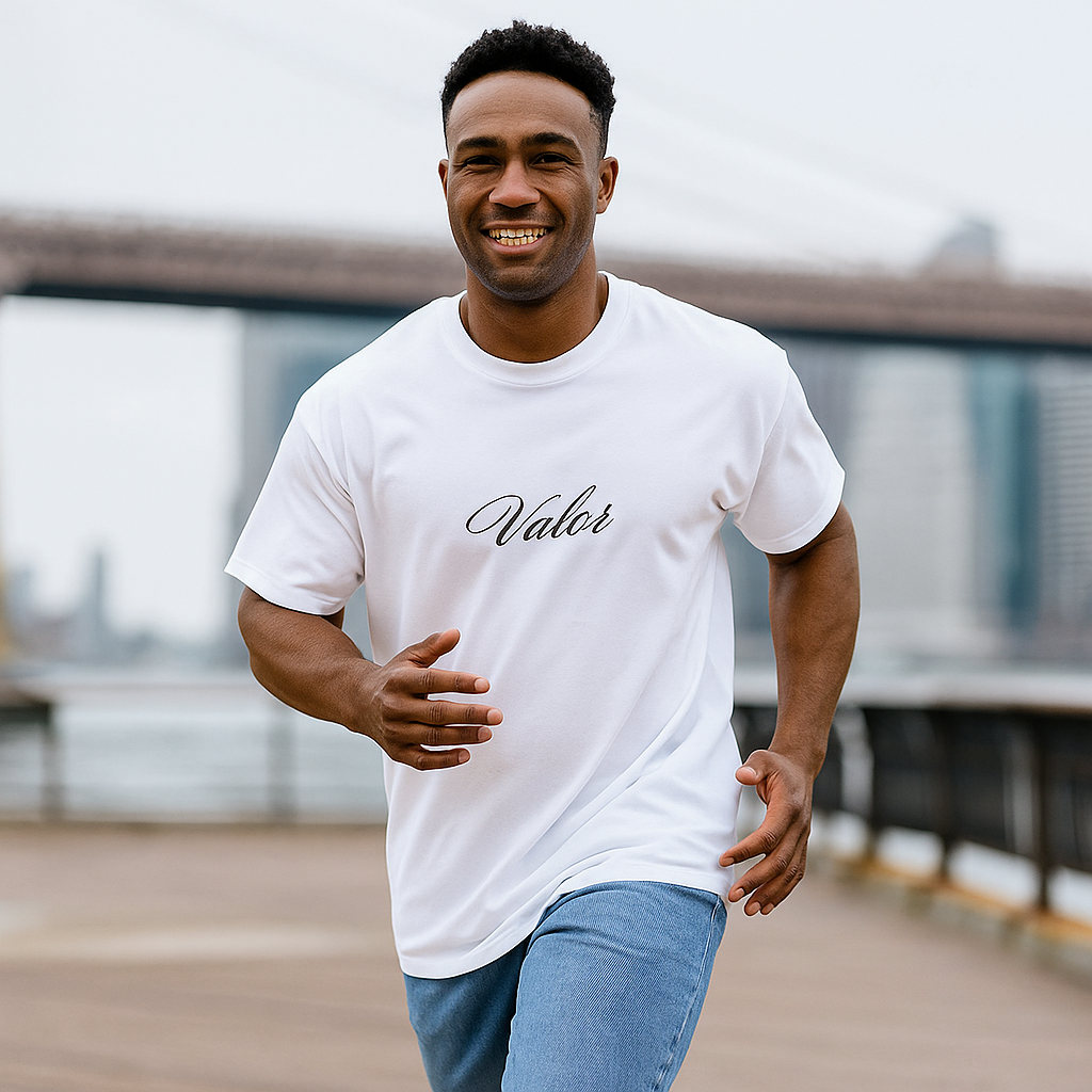 tee shirt oversize VALOR – Héritage blanc