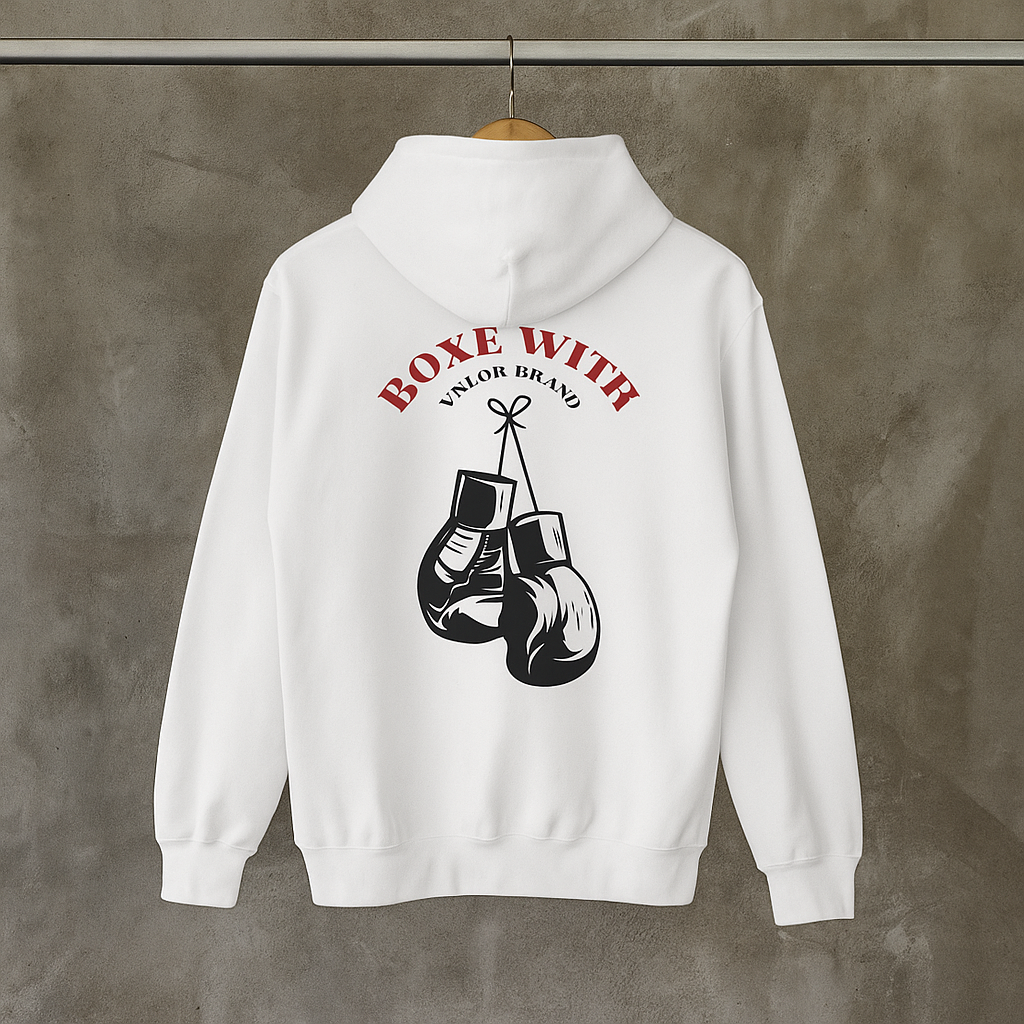 Pull a capuche VALOR – Boxing Spirit blanc 