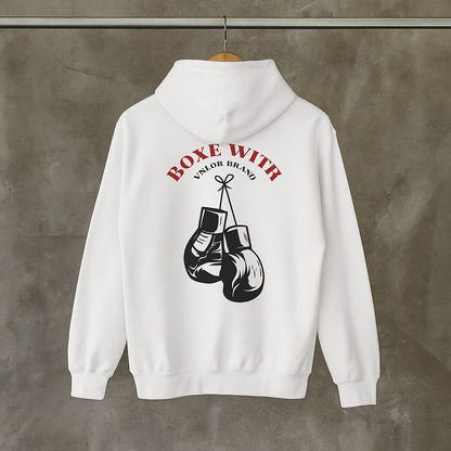 Pull a capuche VALOR – Boxing Spirit blanc 