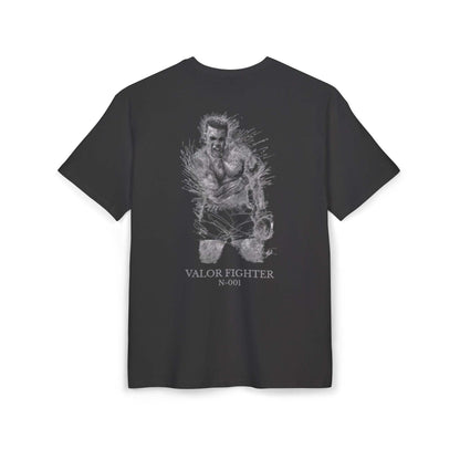 Tee shirt oversize VALOR - Fighting Spirit noir de dos