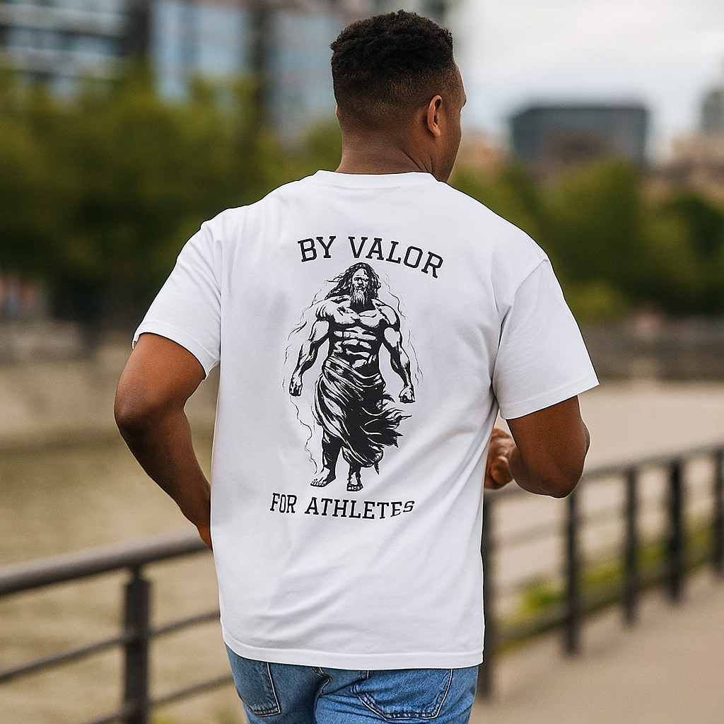 Tee shirt oversize blanc VALOR – Pour les Athlètes