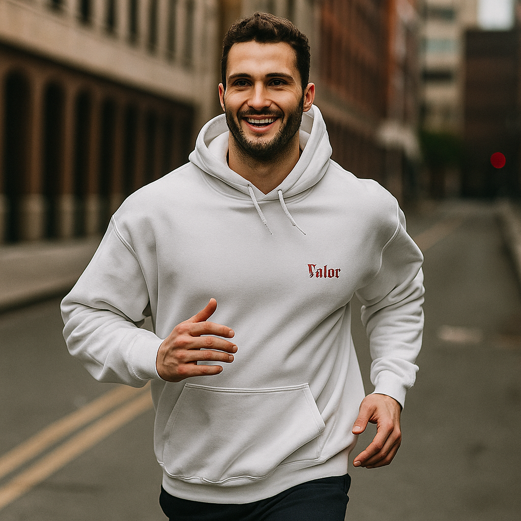 Hoodie VALOR – Team 01 blanc