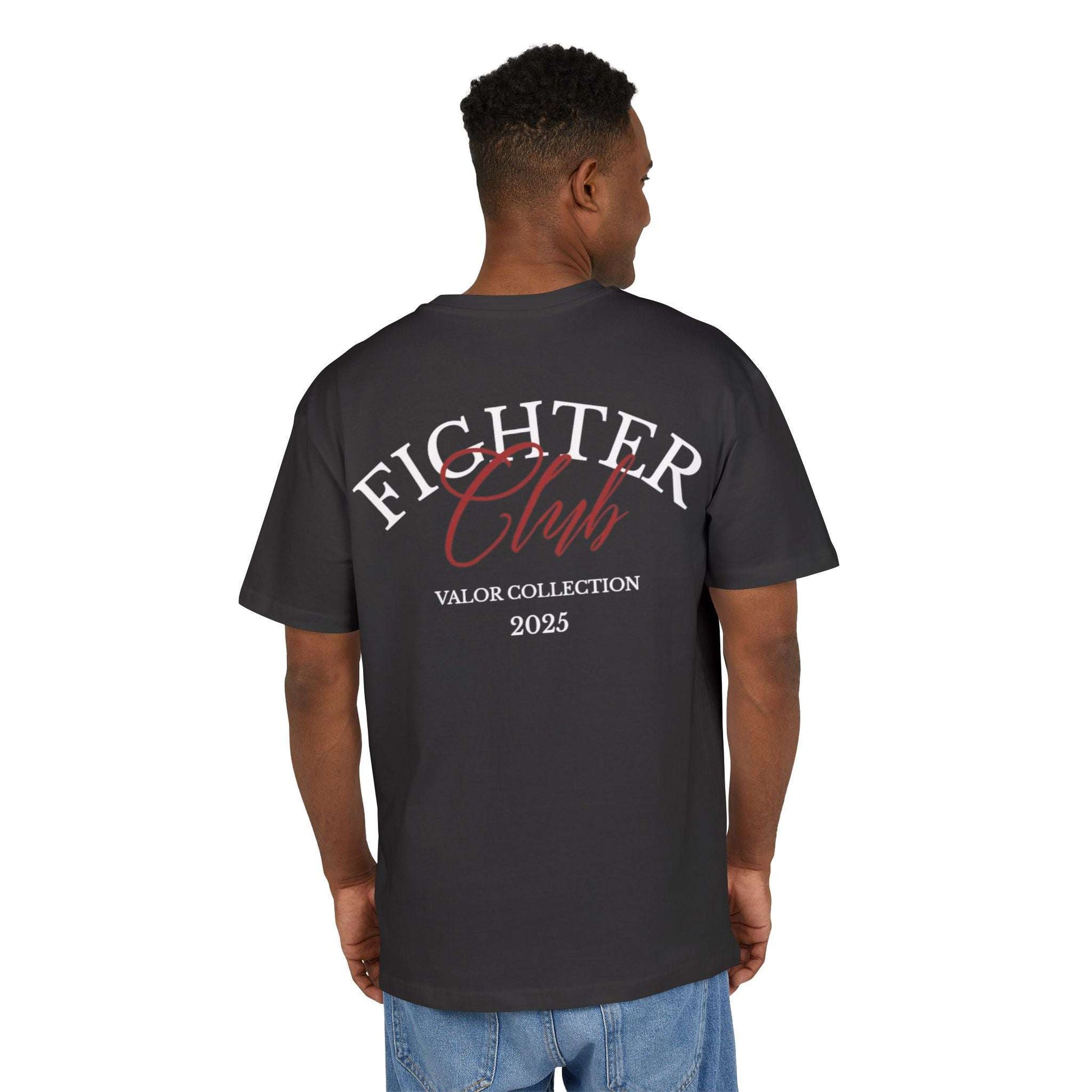 Tee shirt oversize VALOR - Fighter Club noir porter par un sportif