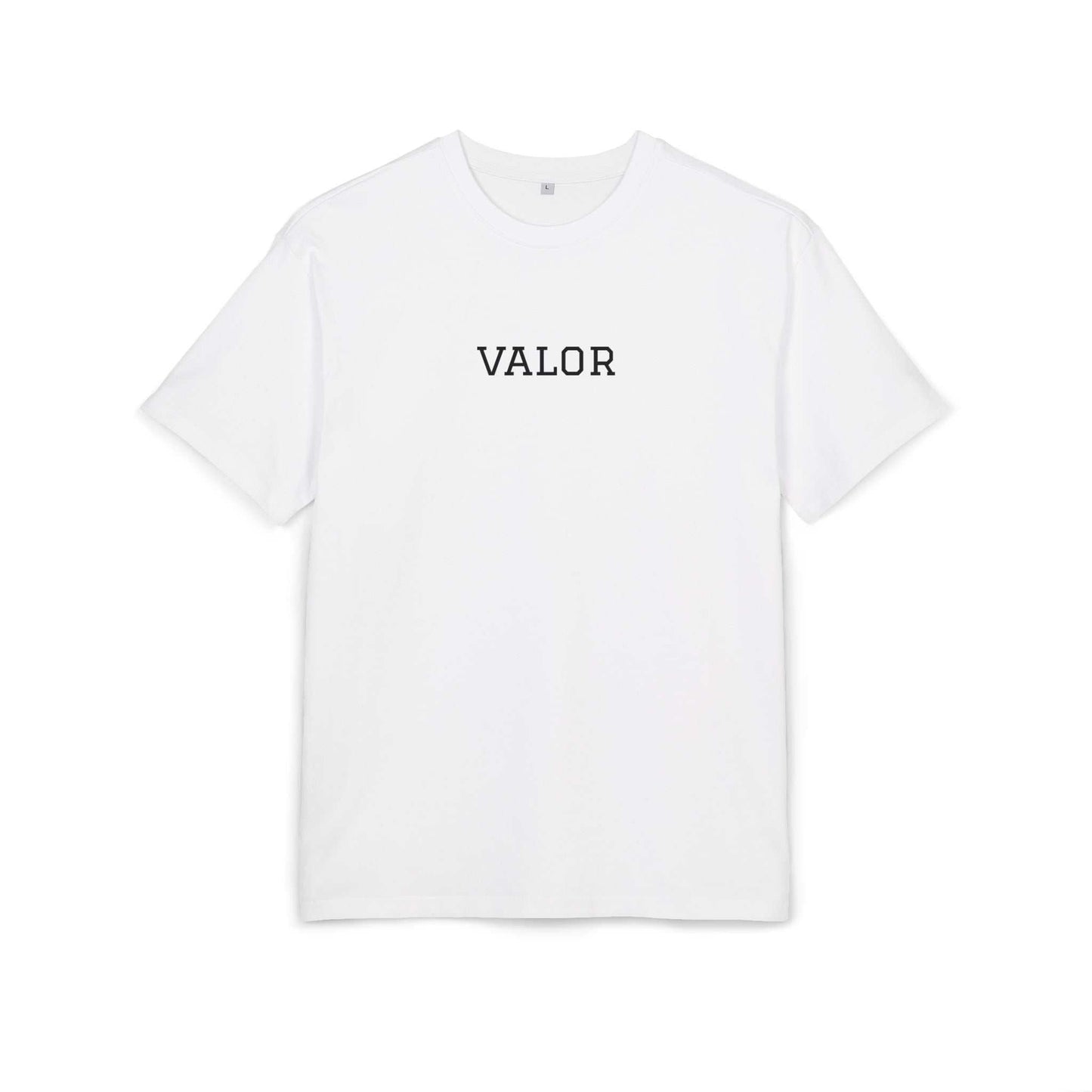 Tee shirt oversize blanc VALOR – Pour les Athlètes de face