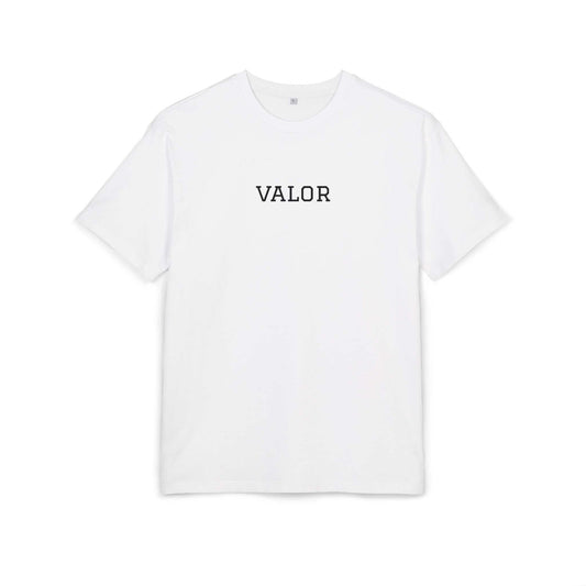Tee shirt oversize blanc VALOR – Pour les Athlètes de face