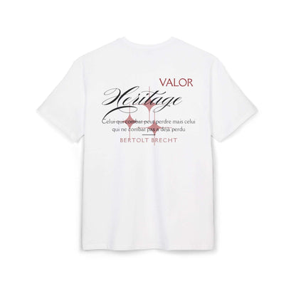 tee shirt oversize VALOR – Héritage blanc de dos