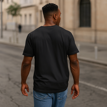 VALOR – Core Emblem avec logo blanc à l'intérieur d'un design ovale métallique, fabriqué en coton premium avec un style minimaliste