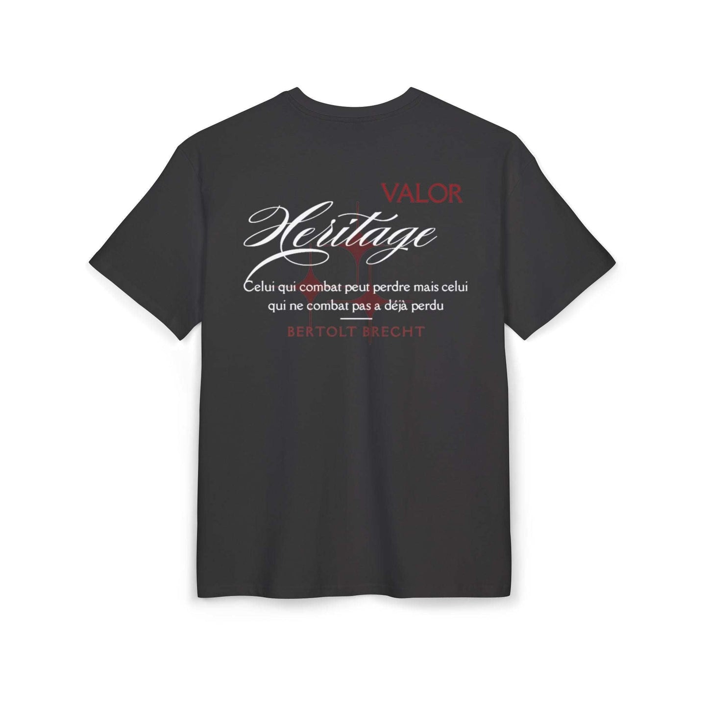 tee shirt oversize VALOR – Héritage noir de dos