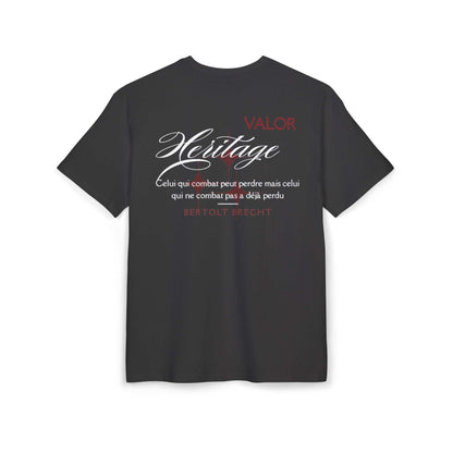 tee shirt oversize VALOR – Héritage noir de dos