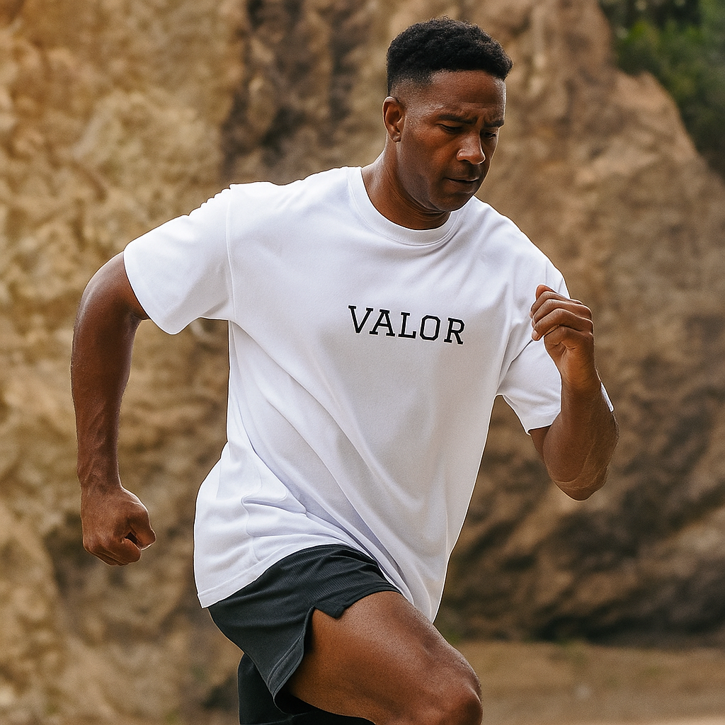 Tee shirt oversize blanc VALOR – Pour les Athlètes