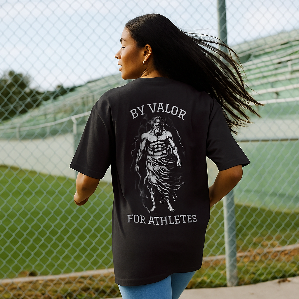 Tee shirt oversize noir VALOR – Pour les Athlètes