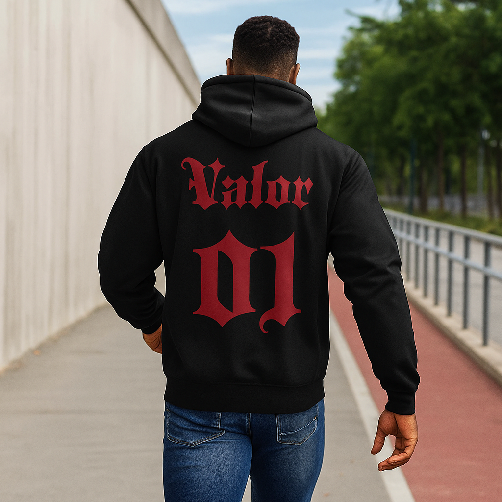 Hoodie VALOR – Team 01 noir