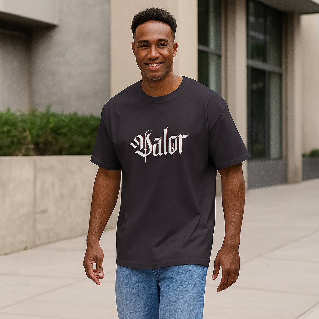 Tee shirt oversize VALOR – Monolithe noir