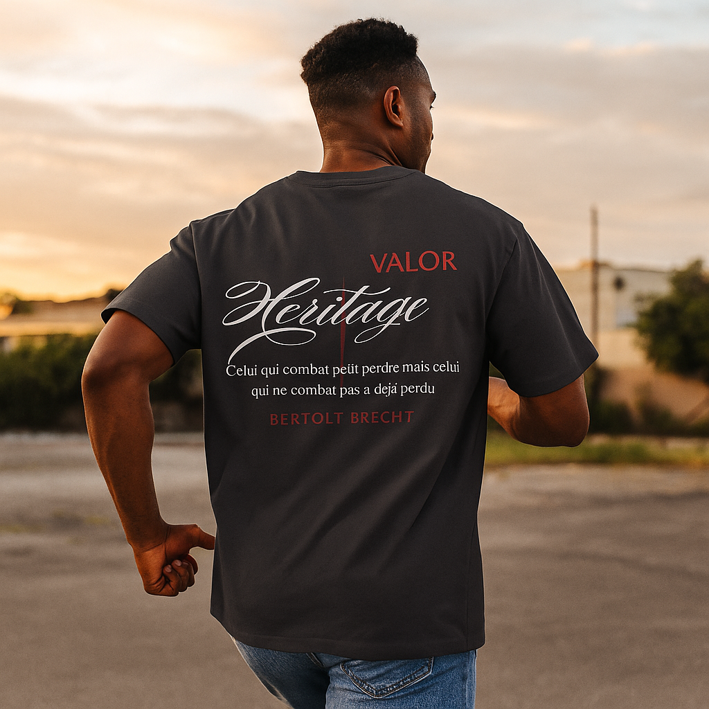 tee shirt oversize VALOR – Héritage noir